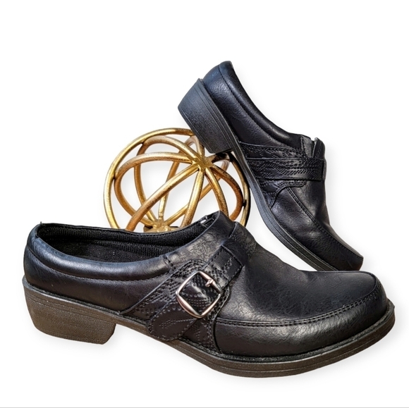 Easy Street Engage Black Vegan Leather Mule Size 6 - Picture 1 of 15